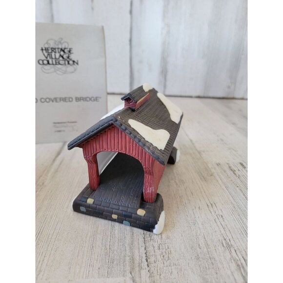 Dept 56 59870 red covered bridge Village accessory Xmas - Picture 4 of 10